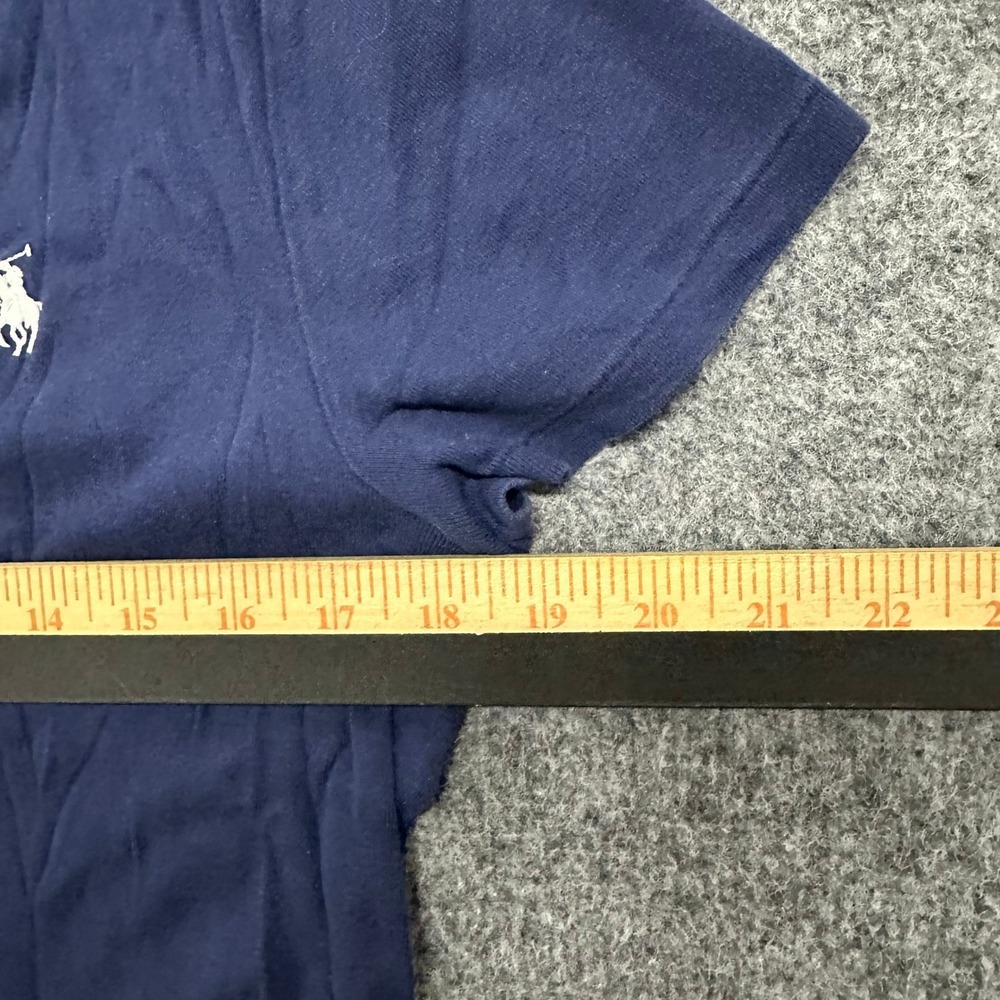 Polo Ralph Lauren T-Shirt Womens Size XL Navy Blue V-Neck Short Sleeve Pony Logo - Picture 4 of 7